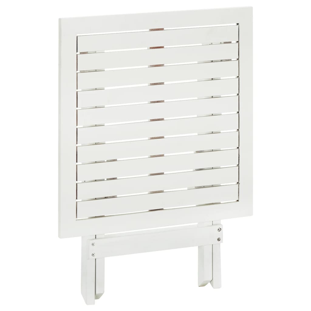vidaXL Masă de bistro, alb, 46 x 46 x 47 cm, lemn masiv de acacia vidaXL Masă de bistro, alb, 46 x 46 x 47 cm, lemn masiv de acacia