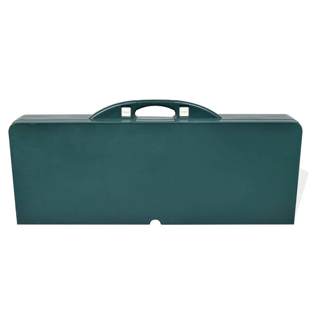 vidaXL Set camping masă/4 scaune pliabile, verde deschis, aluminiu vidaXL Set camping masă/4 scaune pliabile, verde deschis, aluminiu