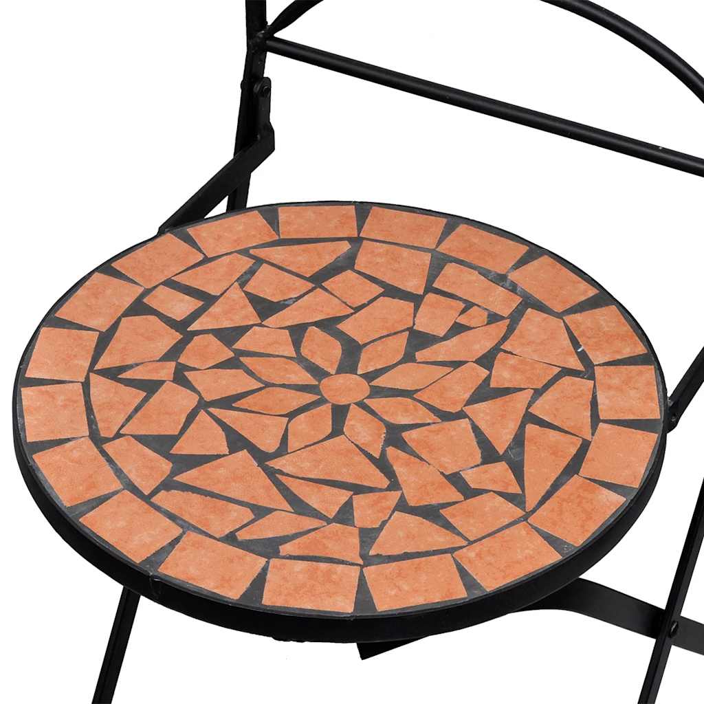 vidaXL Scaune bistro pliante, 2 buc., cărămiziu, ceramică vidaXL Scaune bistro pliante, 2 buc., cărămiziu, ceramică