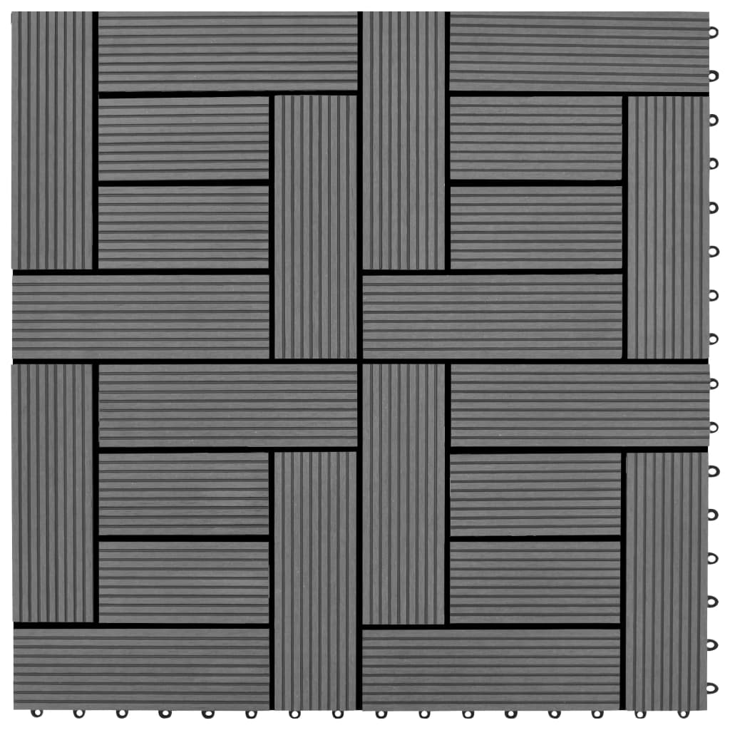 Plăci WPC 30 x 30 cm 11 buc, Gri 1mp