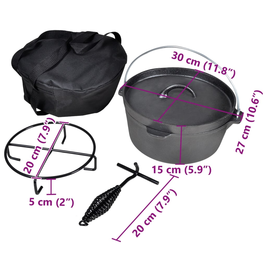 Cratiță din fontă cu accesorii 4,2 L Cratiță din fontă cu accesorii 4,2 L