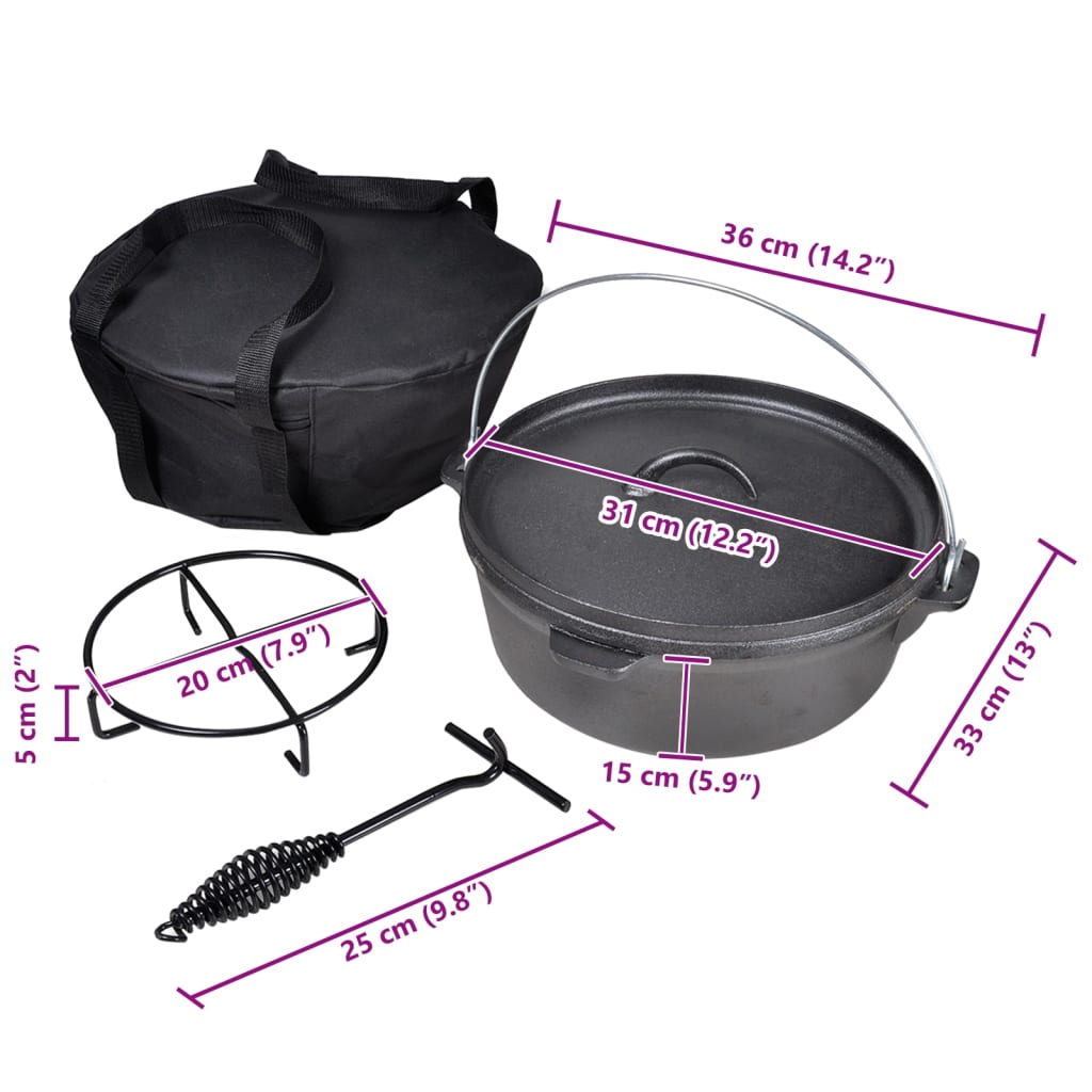 Cuptor olandez 5,6 L, cu accesorii Cuptor olandez 5,6 L, cu accesorii