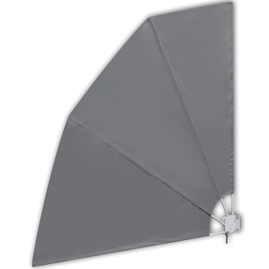 vidaXL Copertină laterală pliabilă de balcon, gri, 210x210 cm vidaXL Copertină laterală pliabilă de balcon, gri, 210x210 cm