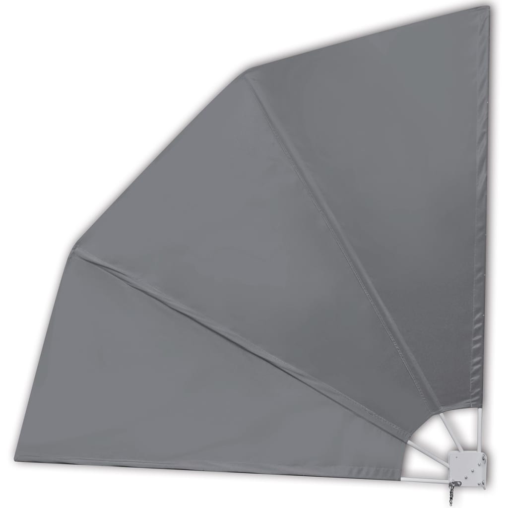 vidaXL Copertină laterală pliabilă de balcon, gri, 210x210 cm vidaXL Copertină laterală pliabilă de balcon, gri, 210x210 cm