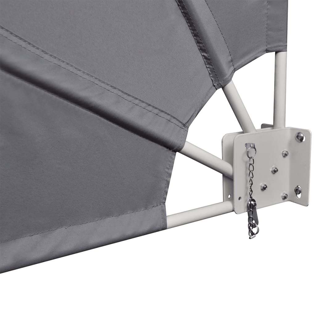 vidaXL Copertină laterală pliabilă de balcon, gri, 210x210 cm vidaXL Copertină laterală pliabilă de balcon, gri, 210x210 cm