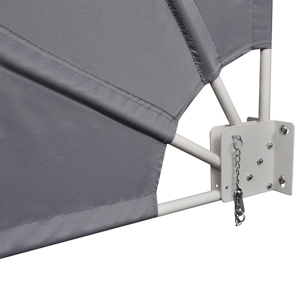 vidaXL Copertină laterală pliabilă de balcon, gri, 140x140 cm vidaXL Copertină laterală pliabilă de balcon, gri, 140x140 cm