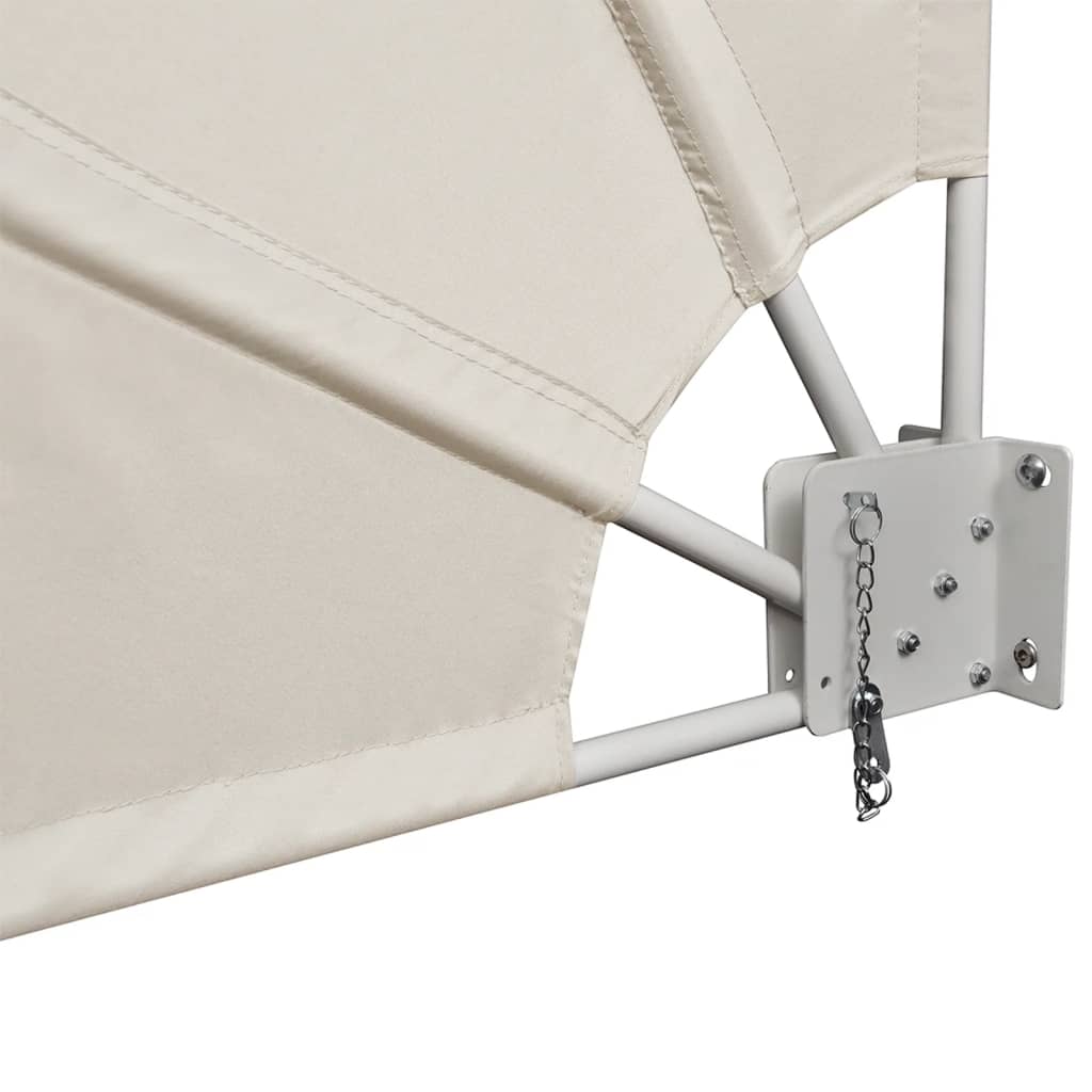 vidaXL Copertină laterală pliabilă de balcon, crem, 140x140 cm vidaXL Copertină laterală pliabilă de balcon, crem, 140x140 cm
