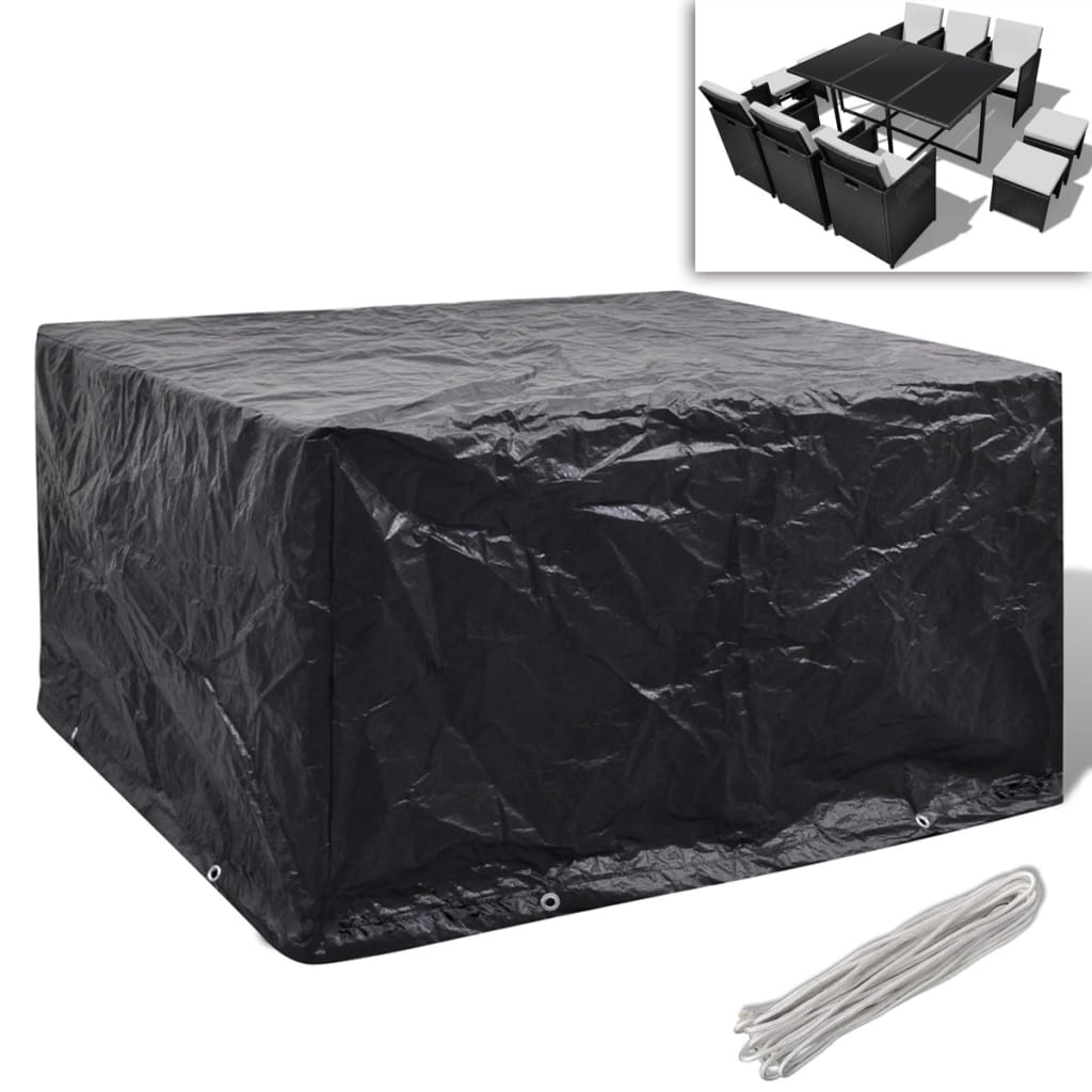 vidaXL Husă mobilier grădină, 8 ocheți, 172x113x73 cm vidaXL Husă mobilier grădină, 8 ocheți, 172x113x73 cm
