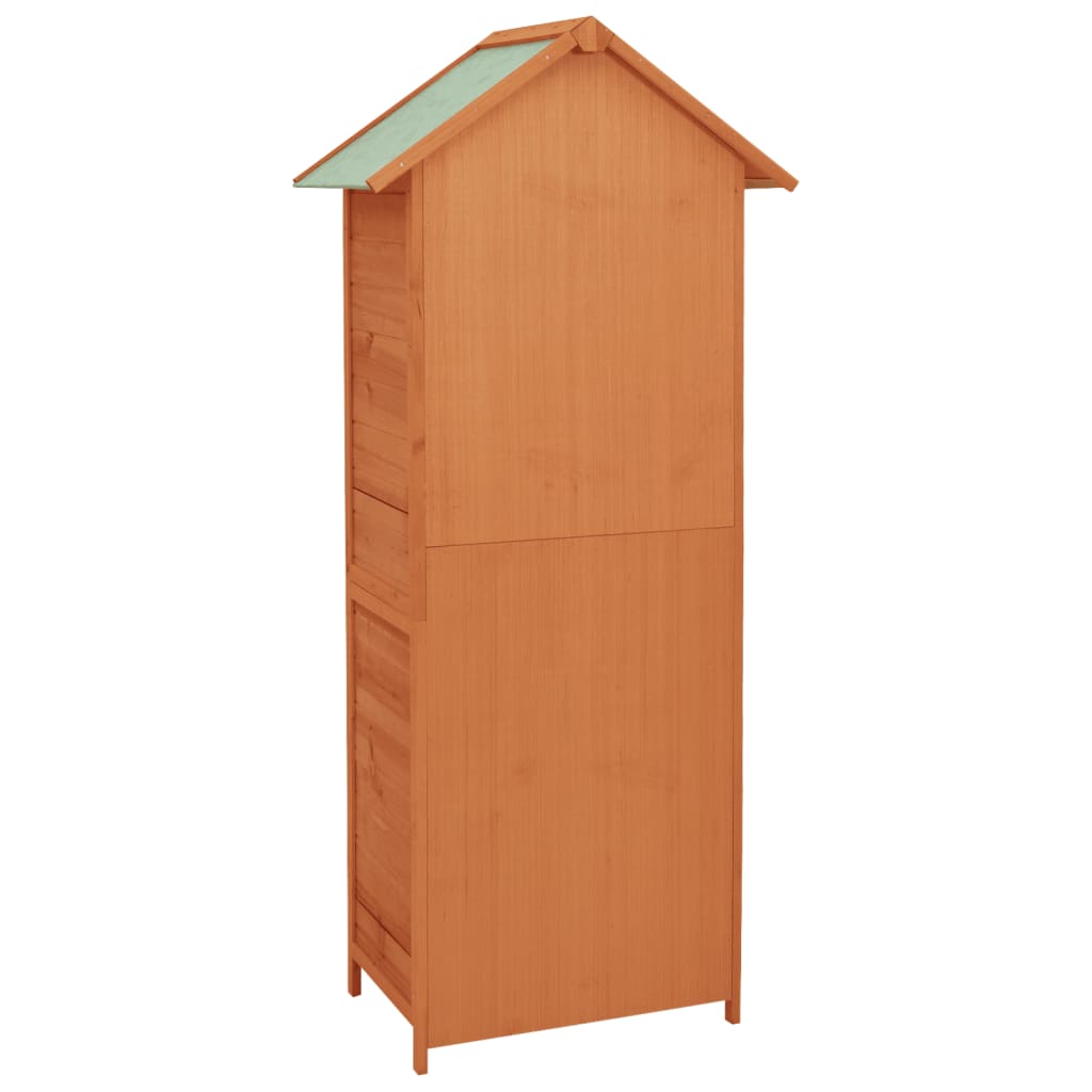 vidaXL Dulap depozitare de grădină, maro, 42,5 x 64 x 190 cm vidaXL Dulap depozitare de grădină, maro, 42,5 x 64 x 190 cm