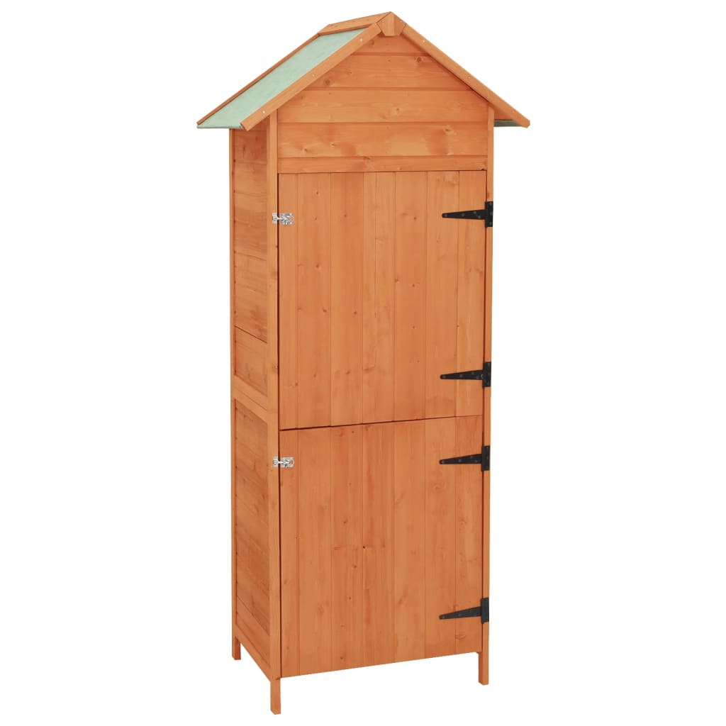 vidaXL Dulap depozitare de grădină, maro, 42,5 x 64 x 190 cm vidaXL Dulap depozitare de grădină, maro, 42,5 x 64 x 190 cm