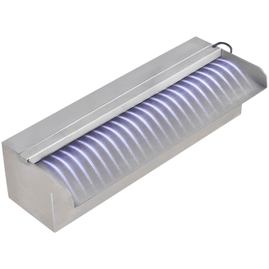 vidaXL Fântână piscină dreptunghiulară LED-uri 30 cm oțel inoxidabil vidaXL Fântână piscină dreptunghiulară LED-uri 30 cm oțel inoxidabil