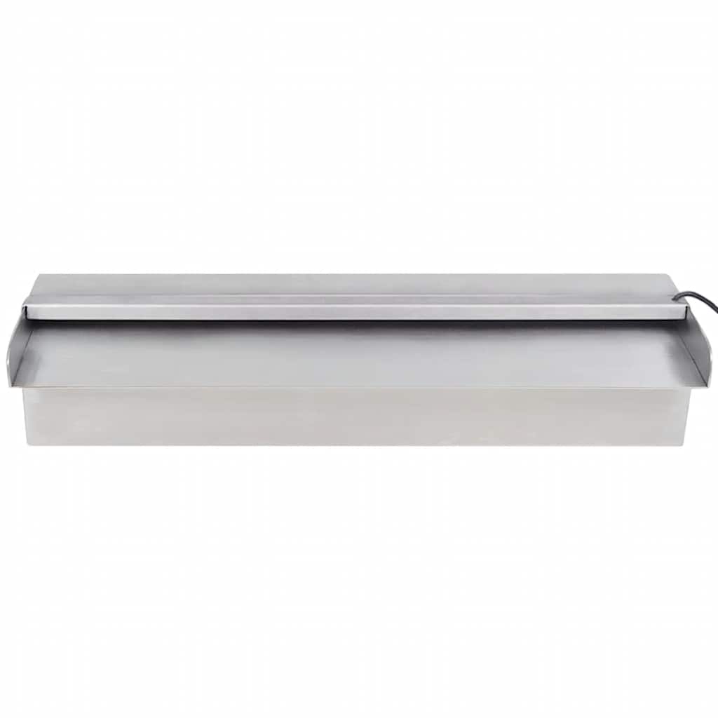 vidaXL Fântână piscină dreptunghiulară LED-uri 45 cm oțel inoxidabil vidaXL Fântână piscină dreptunghiulară LED-uri 45 cm oțel inoxidabil