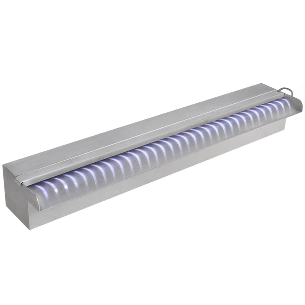 vidaXL Fântână piscină dreptunghiulară LED-uri 60 cm oțel inoxidabil vidaXL Fântână piscină dreptunghiulară LED-uri 60 cm oțel inoxidabil