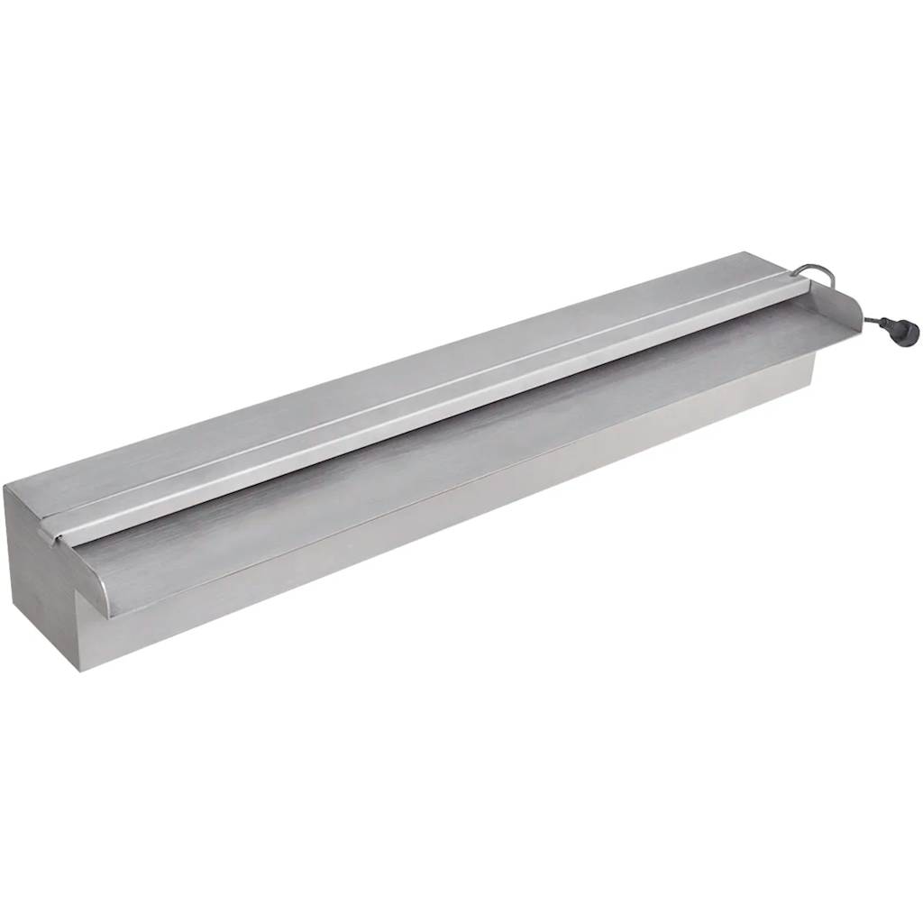 vidaXL Fântână piscină dreptunghiulară LED-uri 60 cm oțel inoxidabil vidaXL Fântână piscină dreptunghiulară LED-uri 60 cm oțel inoxidabil