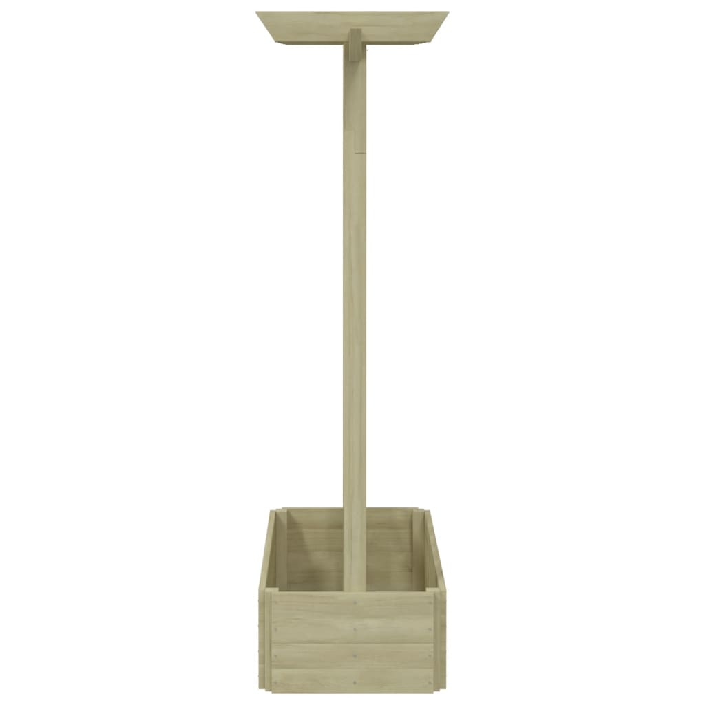 vidaXL Pergolă de grădină cu jardinieră, 162 x 56 x 204 cm, lemn