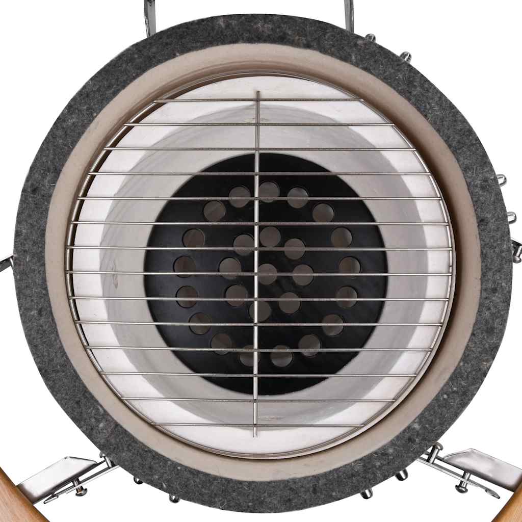 Grătar Kamado cu afumătoare din ceramică 81 cm Grătar Kamado cu afumătoare din ceramică 81 cm