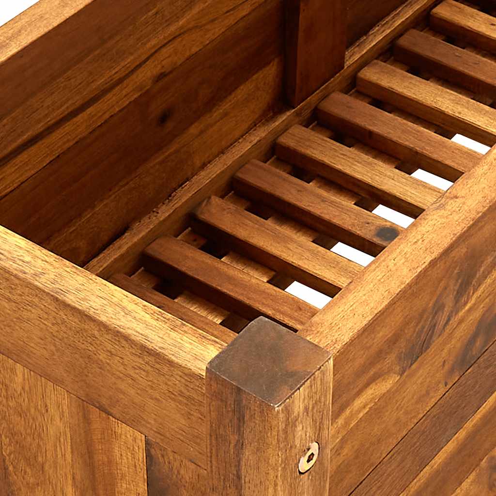 vidaXL Strat înălțat de grădină, 76 x 27,6 x 25 cm, lemn de acacia