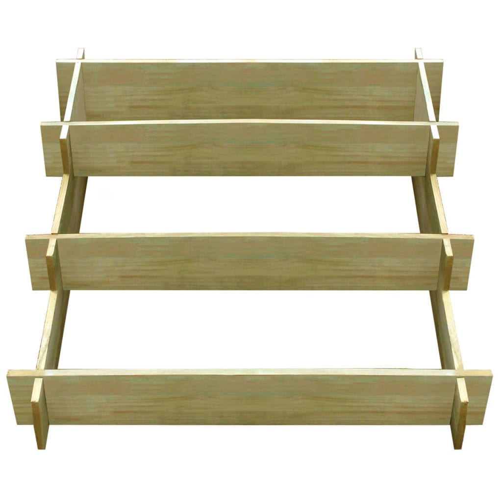 vidaXL Jardinieră cu 3 niveluri, 90 x 90 x 35 cm, lemn tratat vidaXL Jardinieră cu 3 niveluri, 90 x 90 x 35 cm, lemn tratat
