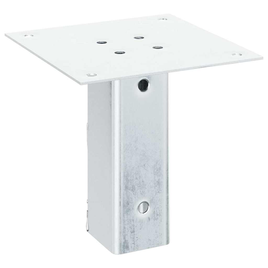 vidaXL Baze stâlp pătrate 4 buc Argintiu 46x46 mm Oțel galvanizat vidaXL Baze stâlp pătrate 4 buc Argintiu 46x46 mm Oțel galvanizat