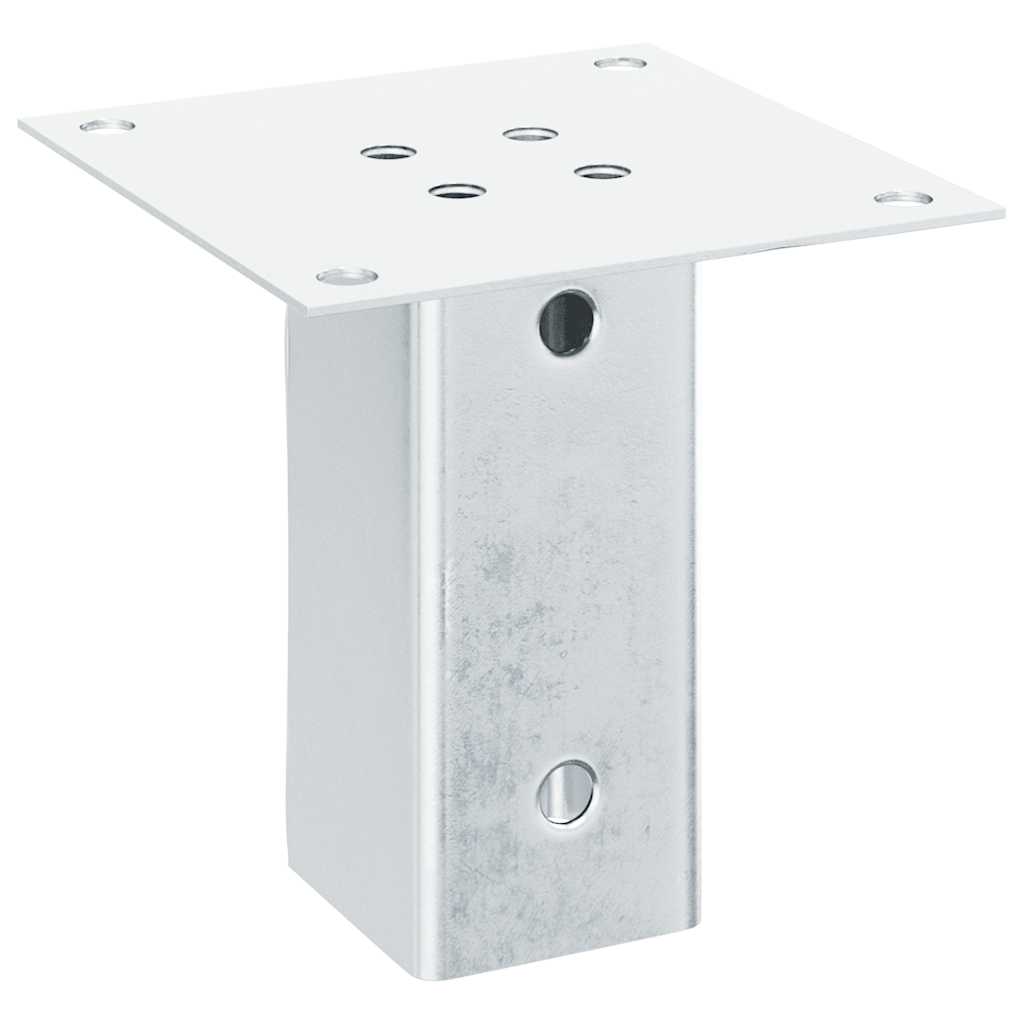 vidaXL Baze stâlp pătrate 12 buc Argintiu 61x61 mm Oțel galvanizat vidaXL Baze stâlp pătrate 12 buc Argintiu 61x61 mm Oțel galvanizat