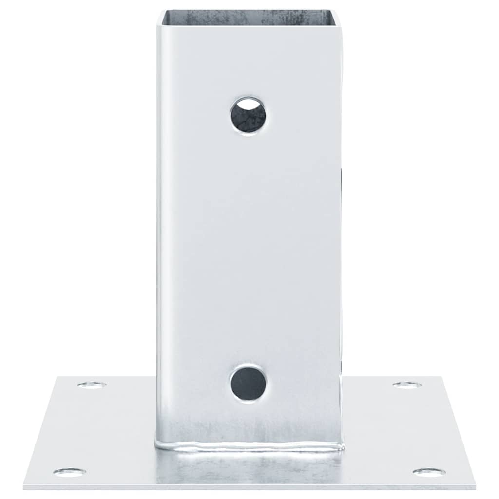 vidaXL Baze stâlp pătrate 12 buc Argintiu 61x61 mm Oțel galvanizat vidaXL Baze stâlp pătrate 12 buc Argintiu 61x61 mm Oțel galvanizat