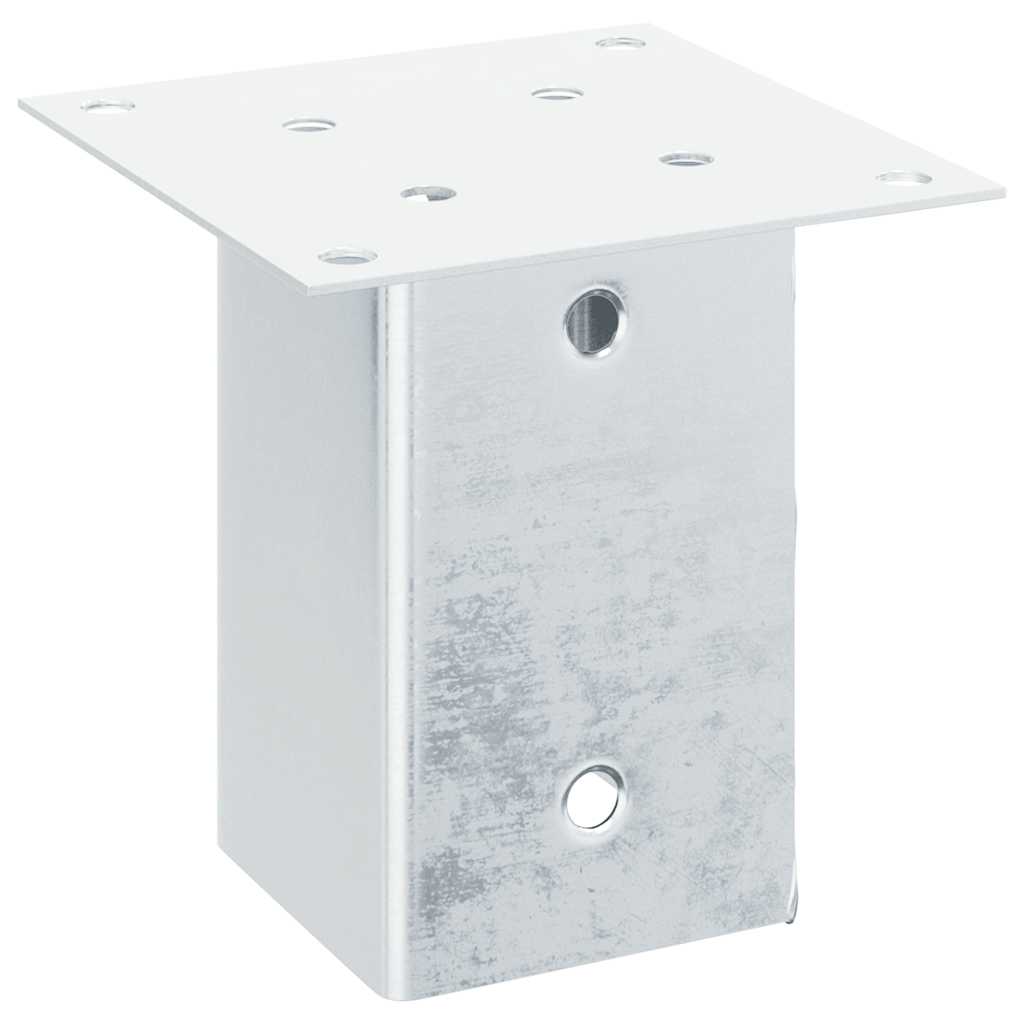 vidaXL Baze stâlp pătrate 12 buc Argintiu 81x81 mm Oțel galvanizat vidaXL Baze stâlp pătrate 12 buc Argintiu 81x81 mm Oțel galvanizat