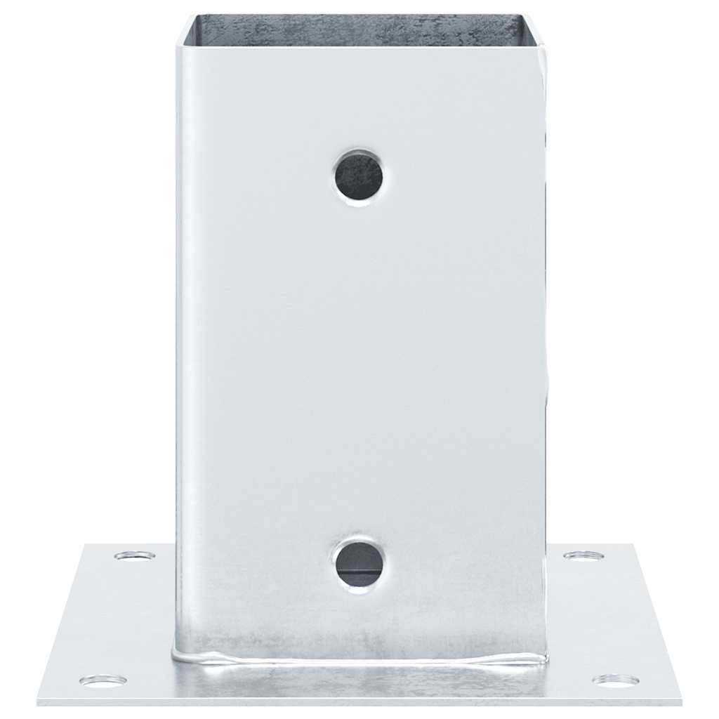 vidaXL Baze stâlp pătrate 12 buc Argintiu 81x81 mm Oțel galvanizat vidaXL Baze stâlp pătrate 12 buc Argintiu 81x81 mm Oțel galvanizat