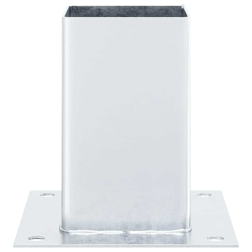vidaXL Baze stâlp pătrate 12 buc Argintiu 81x81 mm Oțel galvanizat vidaXL Baze stâlp pătrate 12 buc Argintiu 81x81 mm Oțel galvanizat