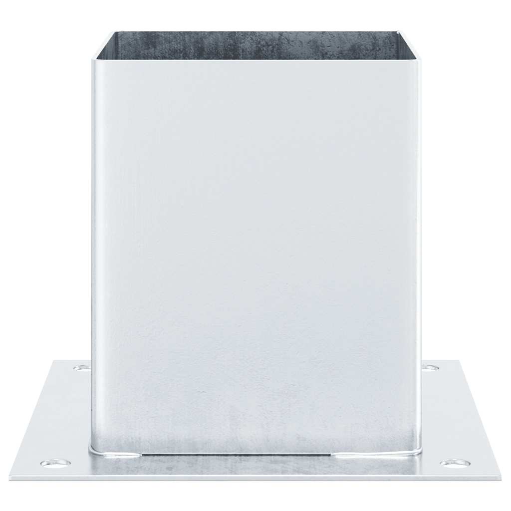 vidaXL Baze stâlp pătrate 12 buc Argintiu 101x101 mm Oțel galvanizat vidaXL Baze stâlp pătrate 12 buc Argintiu 101x101 mm Oțel galvanizat