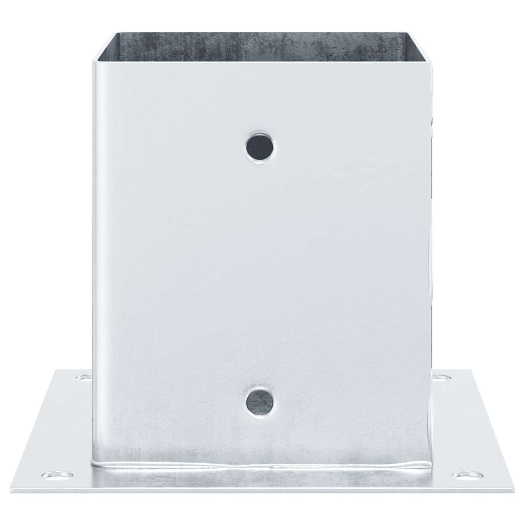 vidaXL Baze stâlp pătrate 12 buc Argintiu 121x121 mm Oțel galvanizat vidaXL Baze stâlp pătrate 12 buc Argintiu 121x121 mm Oțel galvanizat