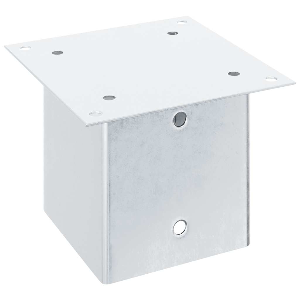 vidaXL Baze stâlp pătrate 4 buc Argintiu 141x141 mm Oțel galvanizat vidaXL Baze stâlp pătrate 4 buc Argintiu 141x141 mm Oțel galvanizat