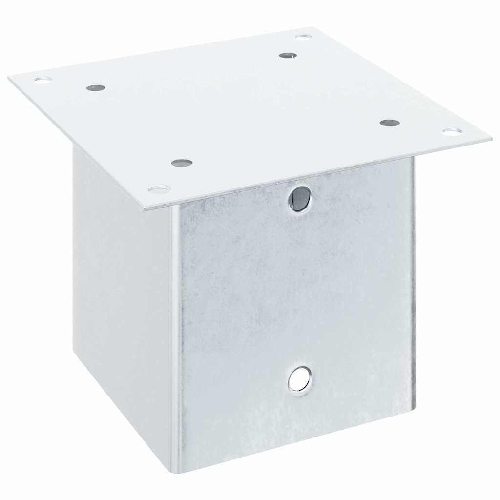 vidaXL Baze stâlp pătrate 12 buc Argintiu 141x141 mm Oțel galvanizat vidaXL Baze stâlp pătrate 12 buc Argintiu 141x141 mm Oțel galvanizat