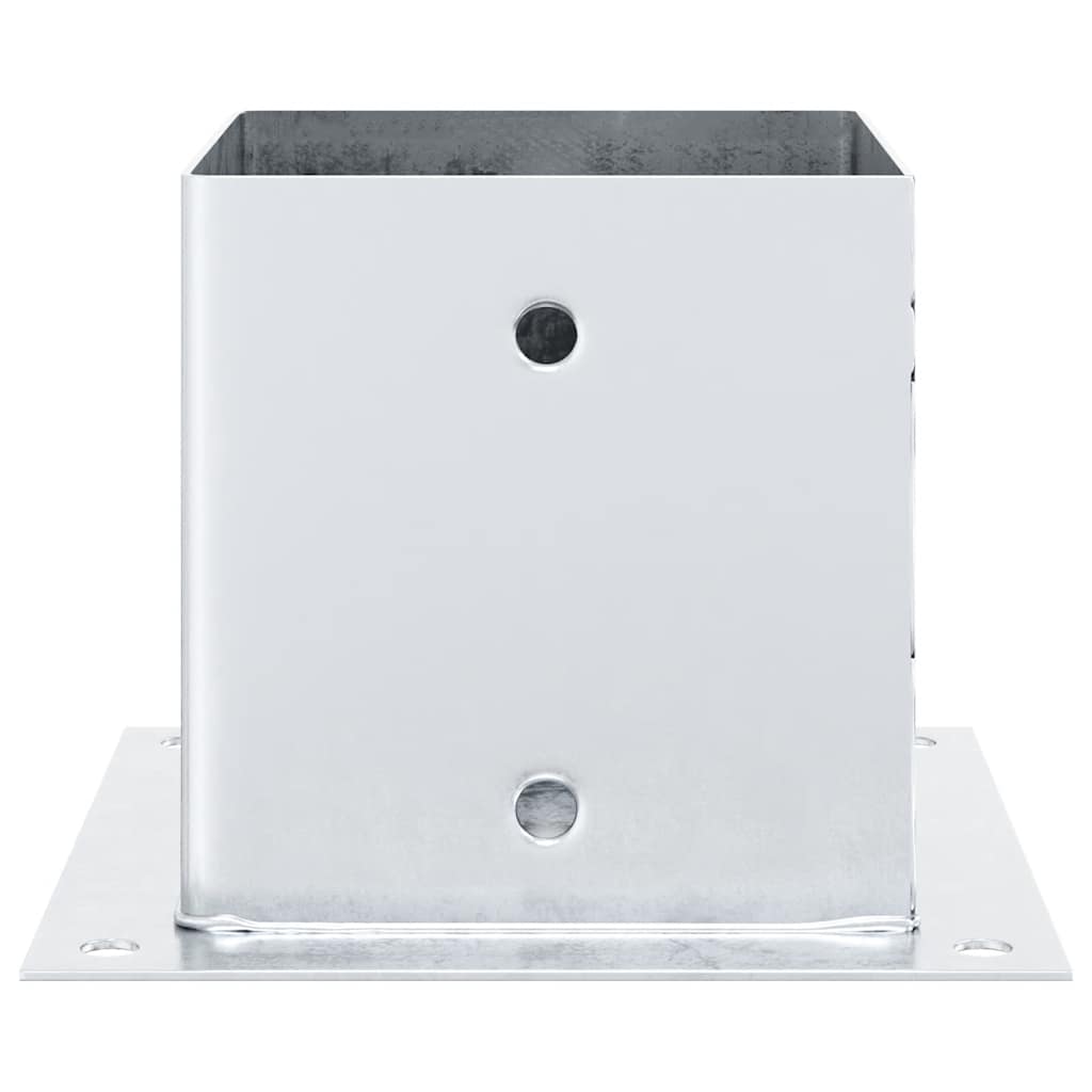 vidaXL Baze stâlp pătrate 12 buc Argintiu 141x141 mm Oțel galvanizat vidaXL Baze stâlp pătrate 12 buc Argintiu 141x141 mm Oțel galvanizat