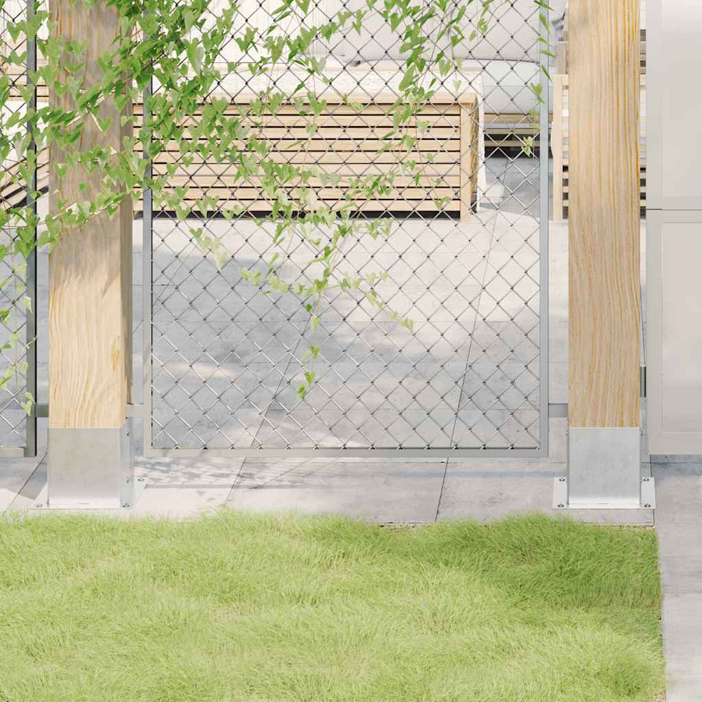 vidaXL Baze stâlp pătrate 12 buc Argintiu 141x141 mm Oțel galvanizat vidaXL Baze stâlp pătrate 12 buc Argintiu 141x141 mm Oțel galvanizat