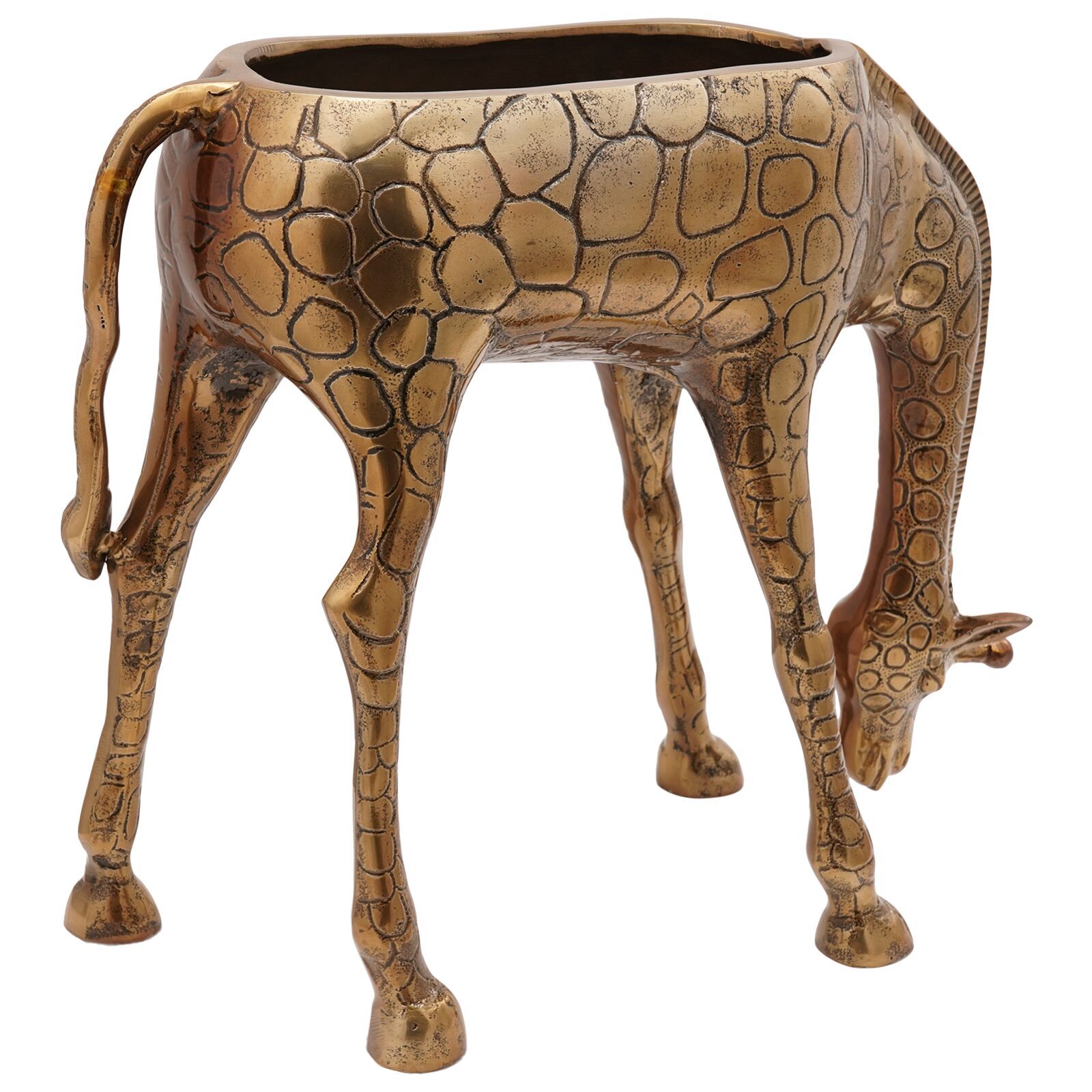 vidaXL Vas de gheață formă de girafă, alamă, 49x22x39 cm, aluminiu vidaXL Vas de gheață formă de girafă, alamă, 49x22x39 cm, aluminiu