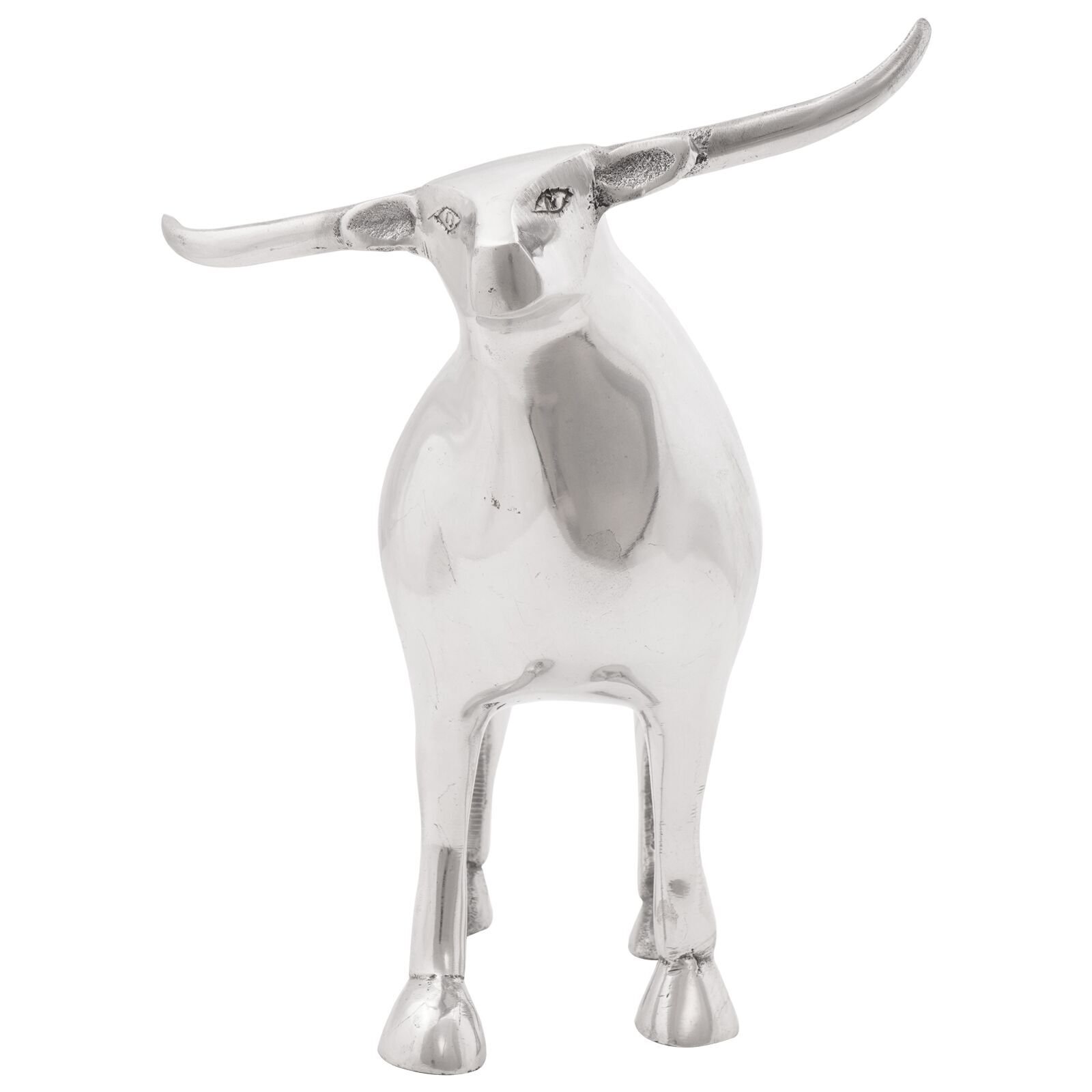 vidaXL Sculptură taur, argintiu, 20x17x23 cm, aluminiu vidaXL Sculptură taur, argintiu, 20x17x23 cm, aluminiu