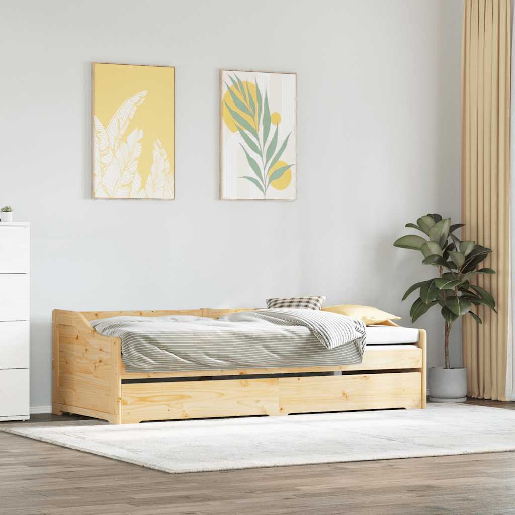 vidaXL Pat de zi cu căuț fără saltea „IRUN” 90x200 cm vidaXL Pat de zi cu căuț fără saltea „IRUN” 90x200 cm