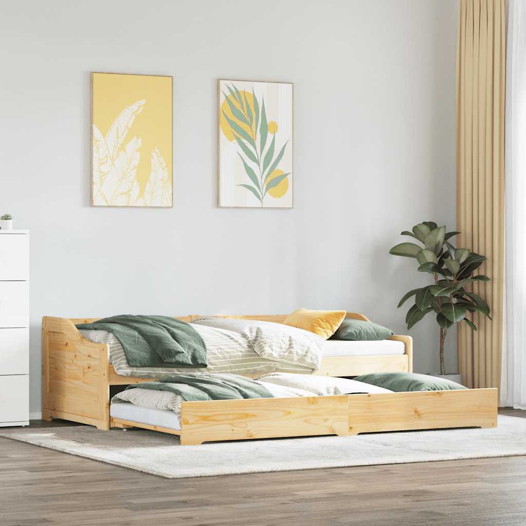 vidaXL Pat de zi cu căuț fără saltea „IRUN” 90x200 cm vidaXL Pat de zi cu căuț fără saltea „IRUN” 90x200 cm