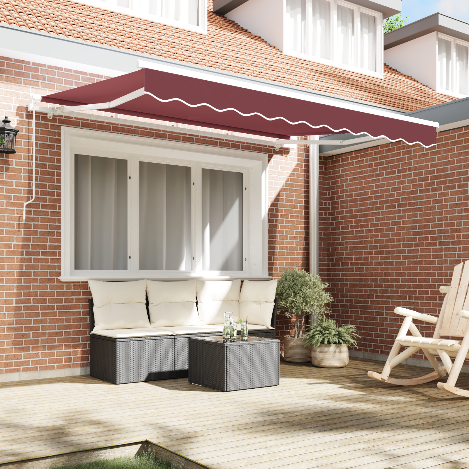 vidaXL Material de înlocuire pentru marchiză de 3,5x2 m Bordo
