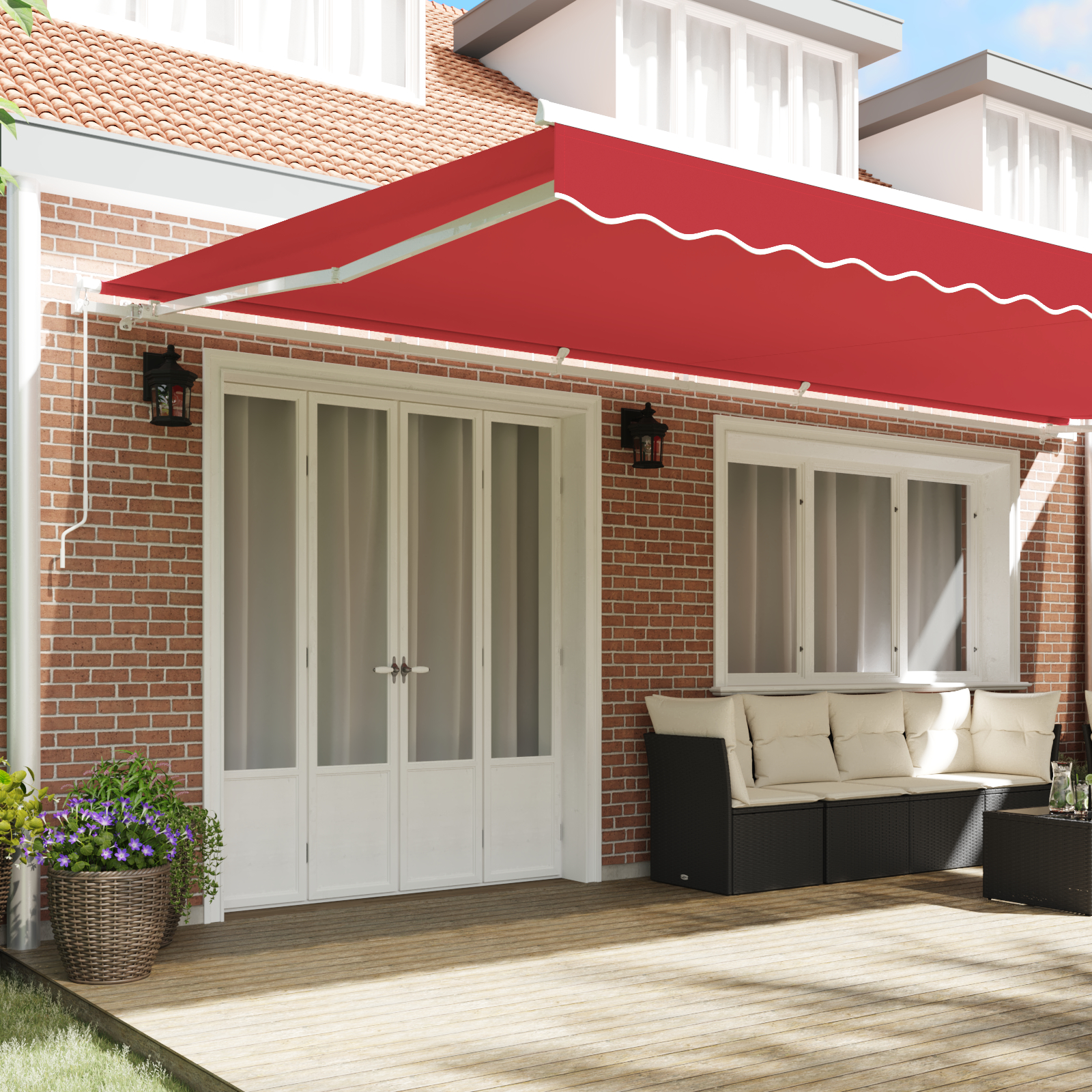 vidaXL Material de Înlocuire pentru Marchiză 6x3 m în Roșu