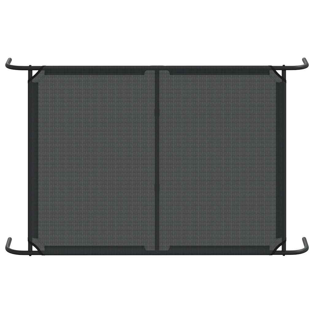 vidaXL Pat înălțat pentru câini negru 130x80x20 cm Textilenă și oțel