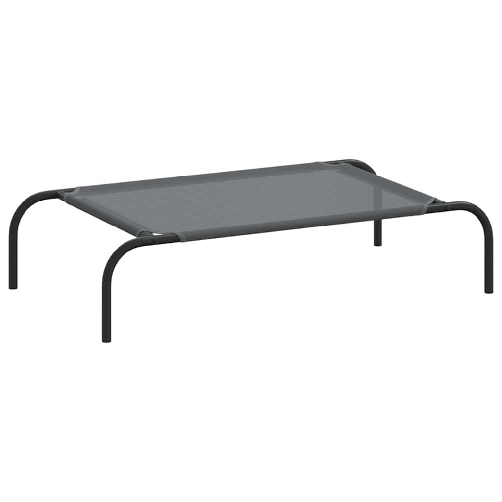 vidaXL Pat înălțat pentru câini gri 90x50x20 cm Textilenă și oțel vidaXL Pat înălțat pentru câini gri 90x50x20 cm Textilenă și oțel
