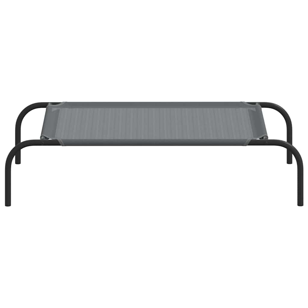 vidaXL Pat înălțat pentru câini gri 90x50x20 cm Textilenă și oțel vidaXL Pat înălțat pentru câini gri 90x50x20 cm Textilenă și oțel