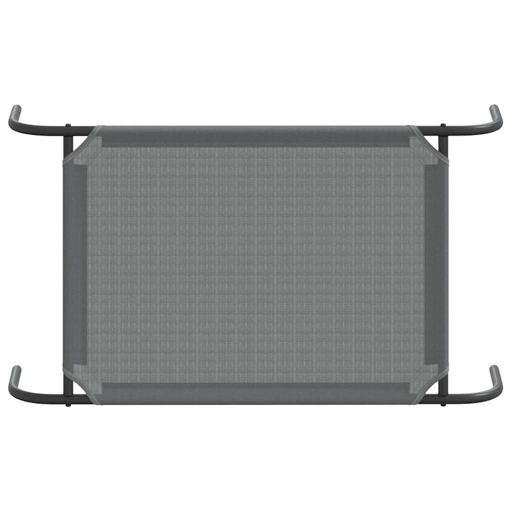 vidaXL Pat înălțat pentru câini gri 90x50x20 cm Textilenă și oțel vidaXL Pat înălțat pentru câini gri 90x50x20 cm Textilenă și oțel