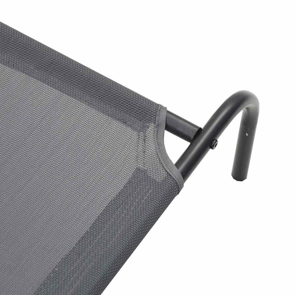 vidaXL Pat înălțat pentru câini gri 90x50x20 cm Textilenă și oțel vidaXL Pat înălțat pentru câini gri 90x50x20 cm Textilenă și oțel