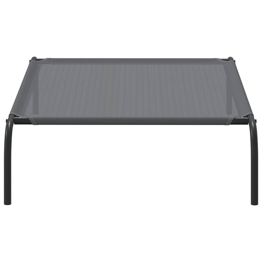 vidaXL Pat înălțat pentru câini gri 110x65x20 cm Textilenă și oțel vidaXL Pat înălțat pentru câini gri 110x65x20 cm Textilenă și oțel
