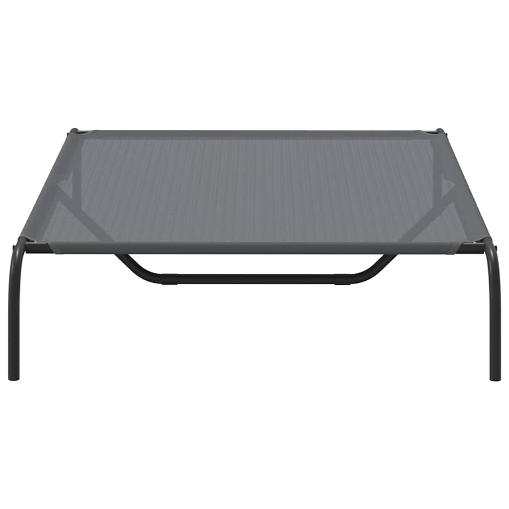 vidaXL Pat înălțat pentru câini gri 130x80x20 cm Textilenă și oțel vidaXL Pat înălțat pentru câini gri 130x80x20 cm Textilenă și oțel