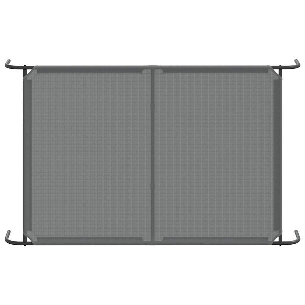 vidaXL Pat înălțat pentru câini gri 150x90x20 cm Textilenă și oțel
