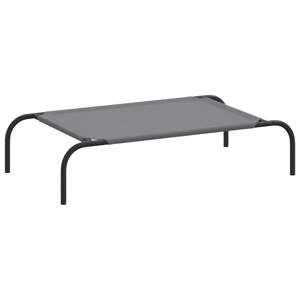 vidaXL Pat înălțat pentru câini gri 90x50x20cm țesătură Oxford și oțel vidaXL Pat înălțat pentru câini gri 90x50x20cm țesătură Oxford și oțel