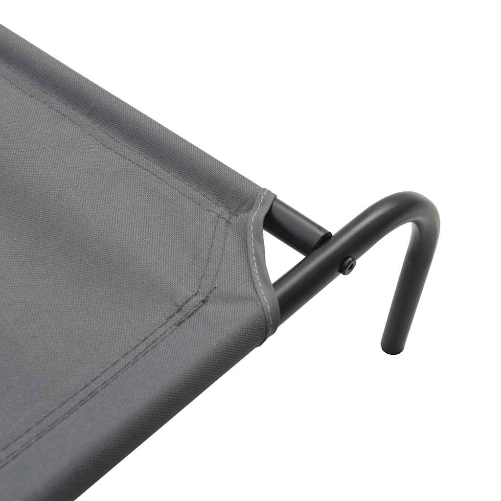 vidaXL Pat înălțat pentru câini gri 90x50x20cm țesătură Oxford și oțel vidaXL Pat înălțat pentru câini gri 90x50x20cm țesătură Oxford și oțel